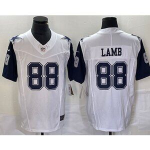 Mens Kids Youths Ceedee Lamb White Rush Vapor Stitched Jersey